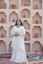 Ivory Heritage Hand-Embroidered Lahenga Set