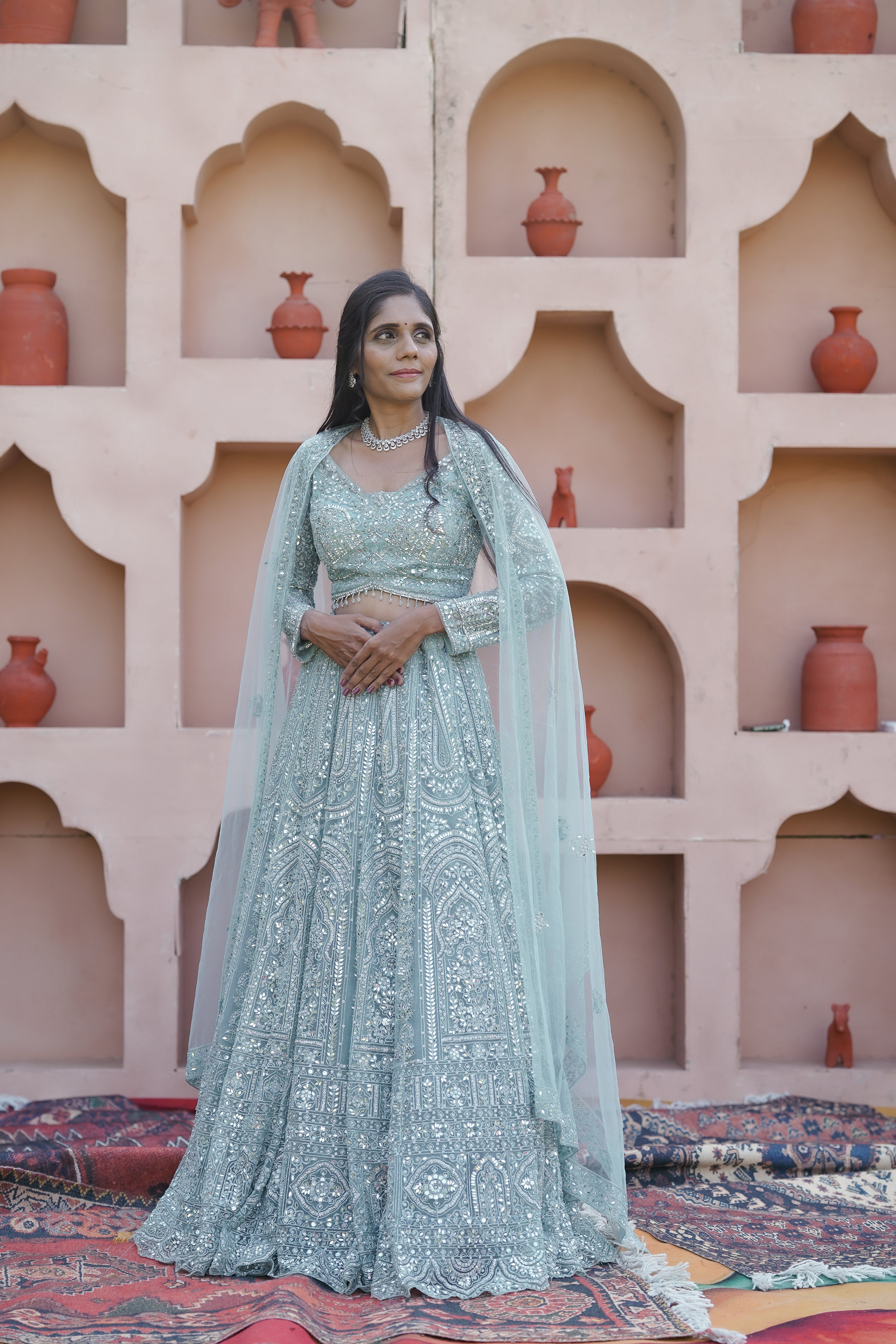 Pastel Blue Lehenga