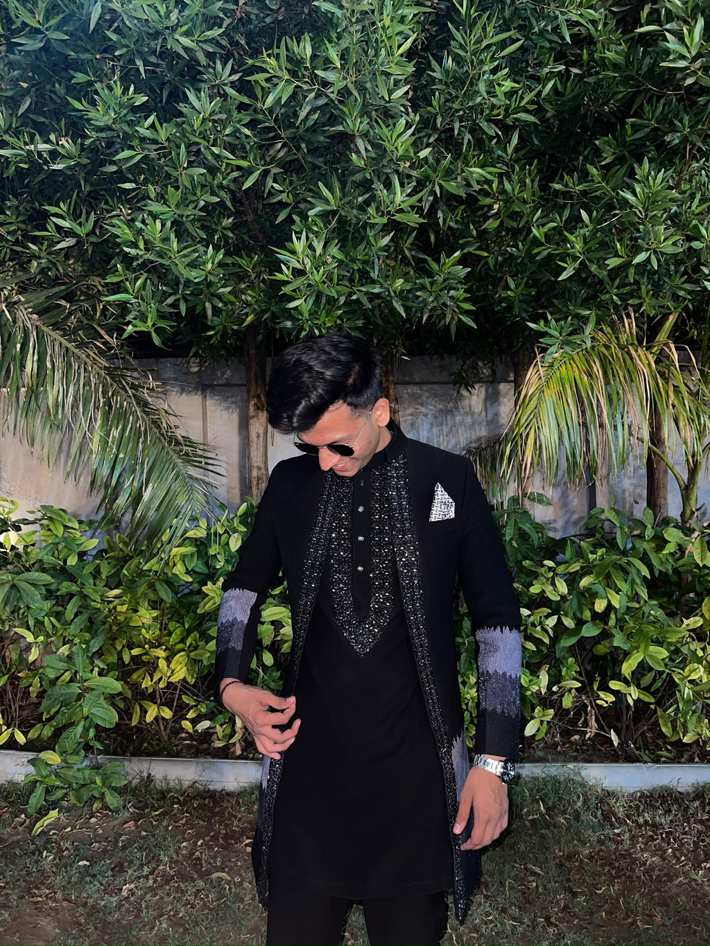 Midnight Embellished Kurta Set