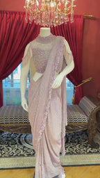 Pearl Symphony Lavender Draping Saree